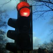 A traffic light showing a red signal (stock image)