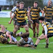 Owien Harriott-Davis scores Luctonians only try in their defeat against Hinckley