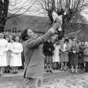 Dr Richard Miller at the opening of St Michael's Hospice in 1984