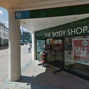 The Body Shop at the corner of Commercial Street and Gomond Street in Hereford