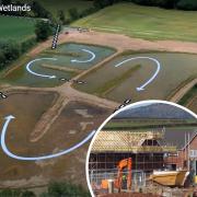 How the Luston constructed wetland works and inset, housebuilding in Herefordshire