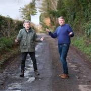 David Cornwallis and Stephen Parker have spoken out about the state of their road