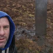 Craig Muir found the mysterious monolith on top of Hay Bluff
