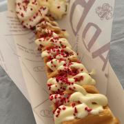 White chocolate and raspberry is just one of the waffle toppings you can try