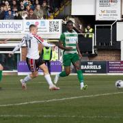 Kieran Phillips scored Hereford’s third goal with just 23 minutes on the clock