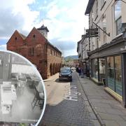 The location of the bar and restaurant in the heart of Ross-on-Wye. CCTV footage from the bar shows it shutting up around midnight on the night in question