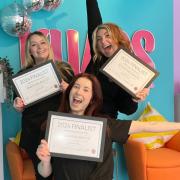 Jessica White, Niamh Compton and Georgina Hughes are celebrating being finalists for national awards