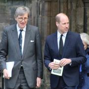 Prince William (right) with Edward Harley, the Lord-Lieutenant of Herefordshire