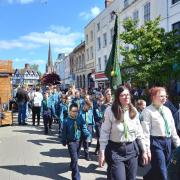 The parade goes through Hereford High Town