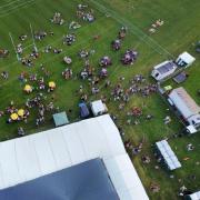 The Sundogs tournament and festival, Kingsland, seen from above