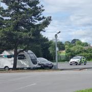 Hereford car park closed as caravans arrive