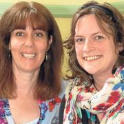 Haven nurse Helen Crilly (left) with Sarah Dean who was diagnosed in 2012