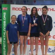 Gold for Lucy Austin, Felicity Townend, Becky Wreyford and Lottie Trevethan
