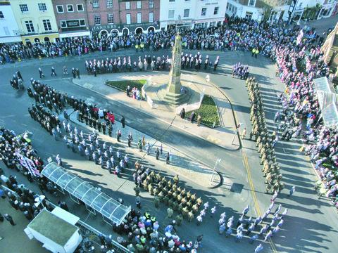 Hereford city's Remembrance Day parade