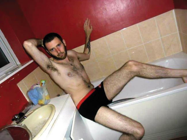 Ricky Lock poses in his bathtub in the photo that sparked the new craze.