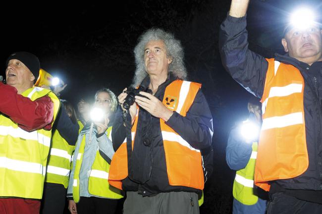 Brian May on patrol. Picture:Tim Ireland/PA Wire