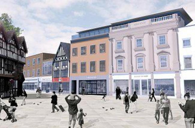 An artist's impression of how the site should look once rebuilding work as taken place.