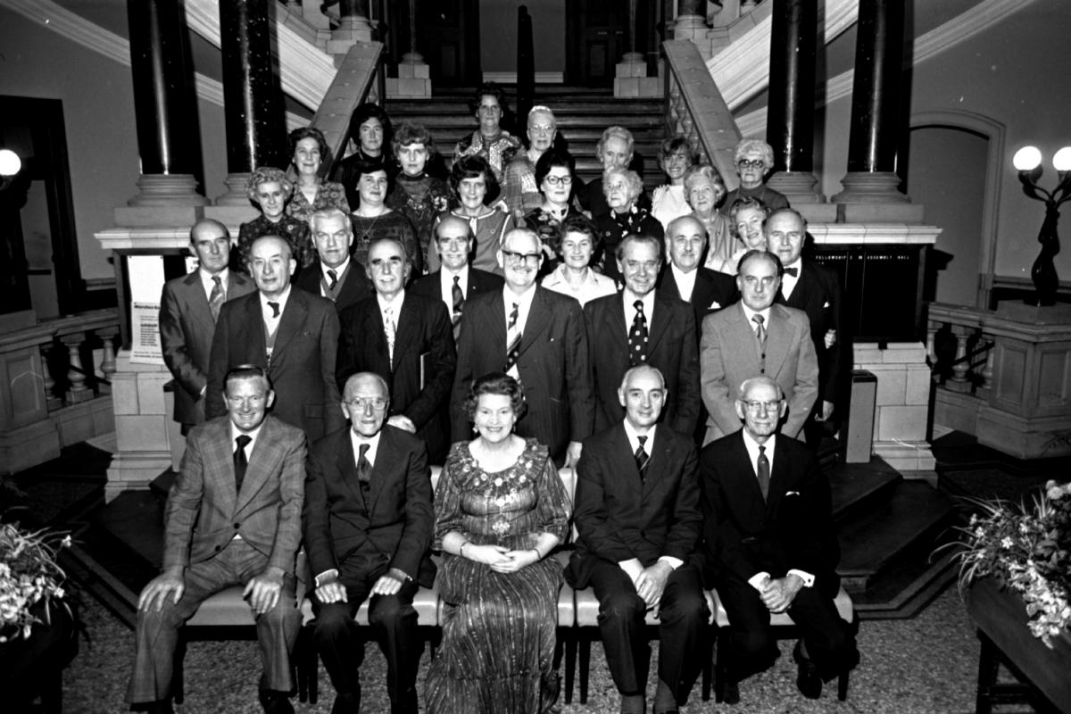 Mayor 'at home' to past Mayors & Mayoresses. Town Hall, Hereford. 29-10-77.
33211-5