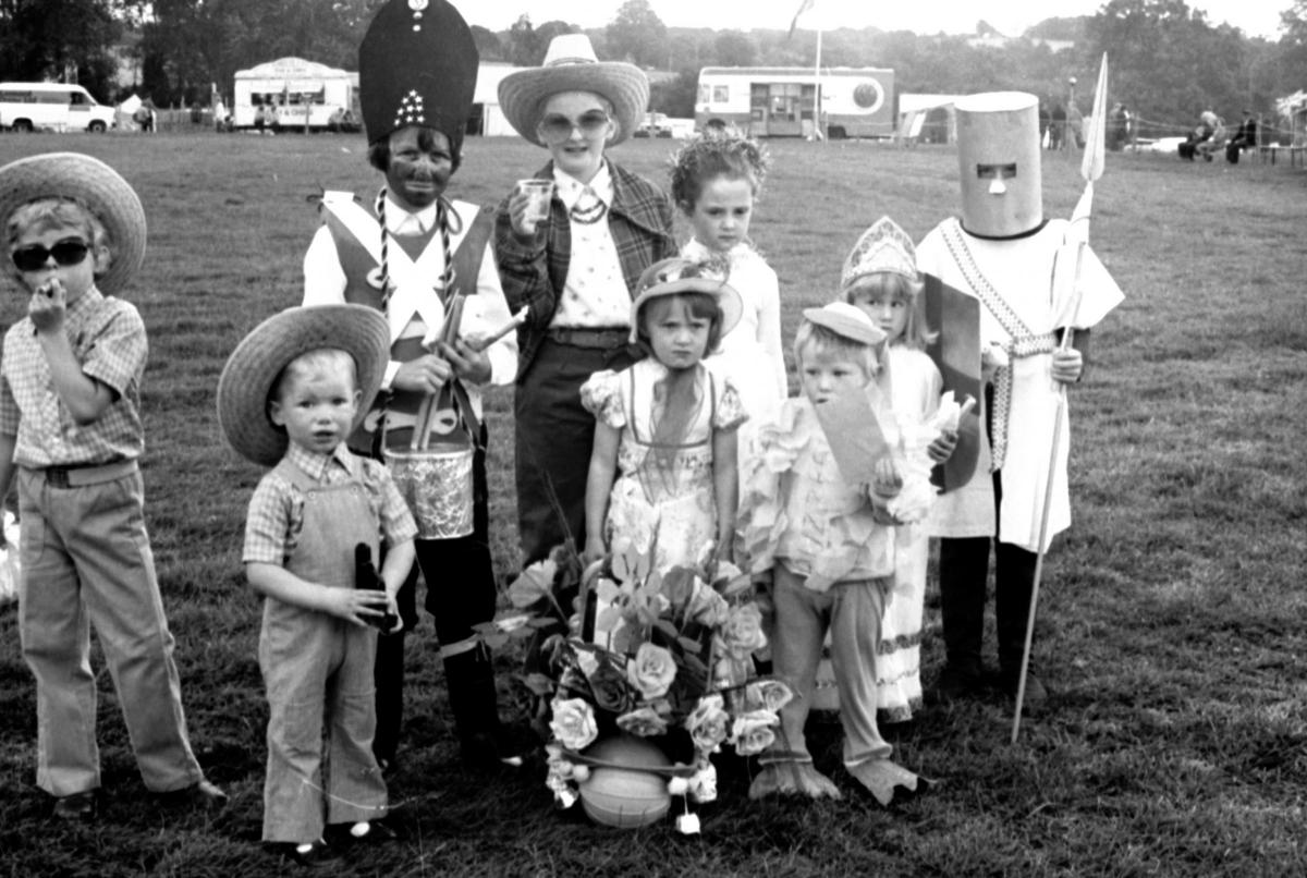Children in fancy dress at Bromyard Gala in 1980.