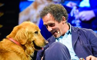 Monty Don and his golden retriever Nigel, who died three years ago. Now he is celebrating the birthday of another of his dogs, Nellie