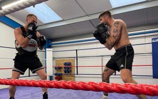Joel Edwards, right, will step into the ring on Friday night as he takes part in a night of boxing at Edgar Street