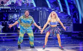 Hamza Yassin, seen performing with Jowita Przystal on Strictly Come Dancing, will be switching on Hay-on-Wye's Christmas lights. Picture: (BBC/Guy Levy)