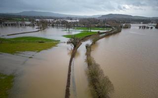 Flooding has closed the A438 at Letton