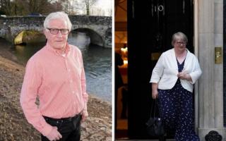 John Price (left) has been slammed by Therese Coffey (right) for polluting a river.