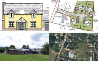 images of the redesigned scheme, aerial view and the sheds on the site that would be demolished