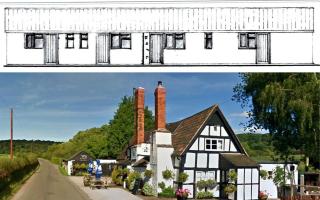 the planned four-room extension would be to the rear of the Butchers Arms