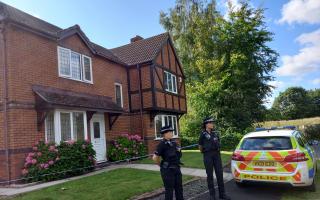 Police were outside a property in Cottons Meadow, Kingstone, on Sunday afternoon (August 6)