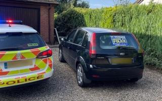 One of the cars seized in Bromyard