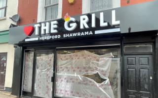 Signage has gone up at 'The Grill' in Hereford's Commercial Road