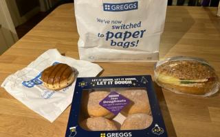 For £3.15, I got five doughnuts and a sandwich from Greggs