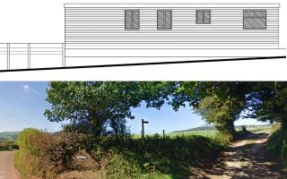 The design of the mobile home and decking which now must go, and the road entrance to the farm