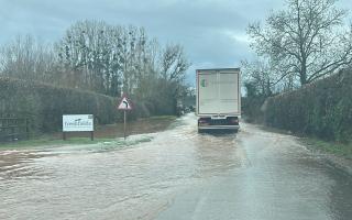 Flood alerts are still in place in Herefordshire, with roads closed