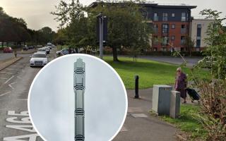 The spot by Belmont Road in Hereford where the new 5G mast and cabinets can now go
