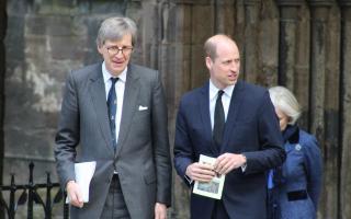 Prince William (right) with Edward Harley, the Lord-Lieutenant of Herefordshire