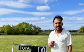Aneesh Thomas who started his season by taking six wickets for Burghill, Tillington and Weobley seconds