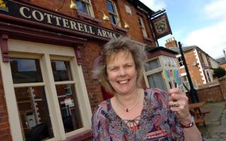 Gill Kirby staged the last darts tournament at the Cotterell Arms Pub in April 2014.