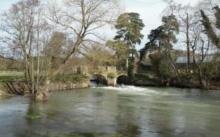 The river Lugg in Stoke Prior