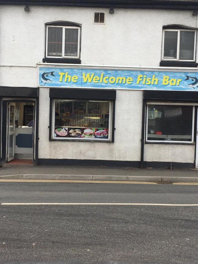 The Welcome Fish Bar where the attempted robbery took place last night