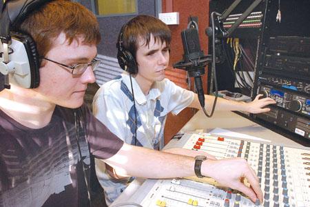 (l-r), Dave Knowles & Kyle Jones at work on RNC radio